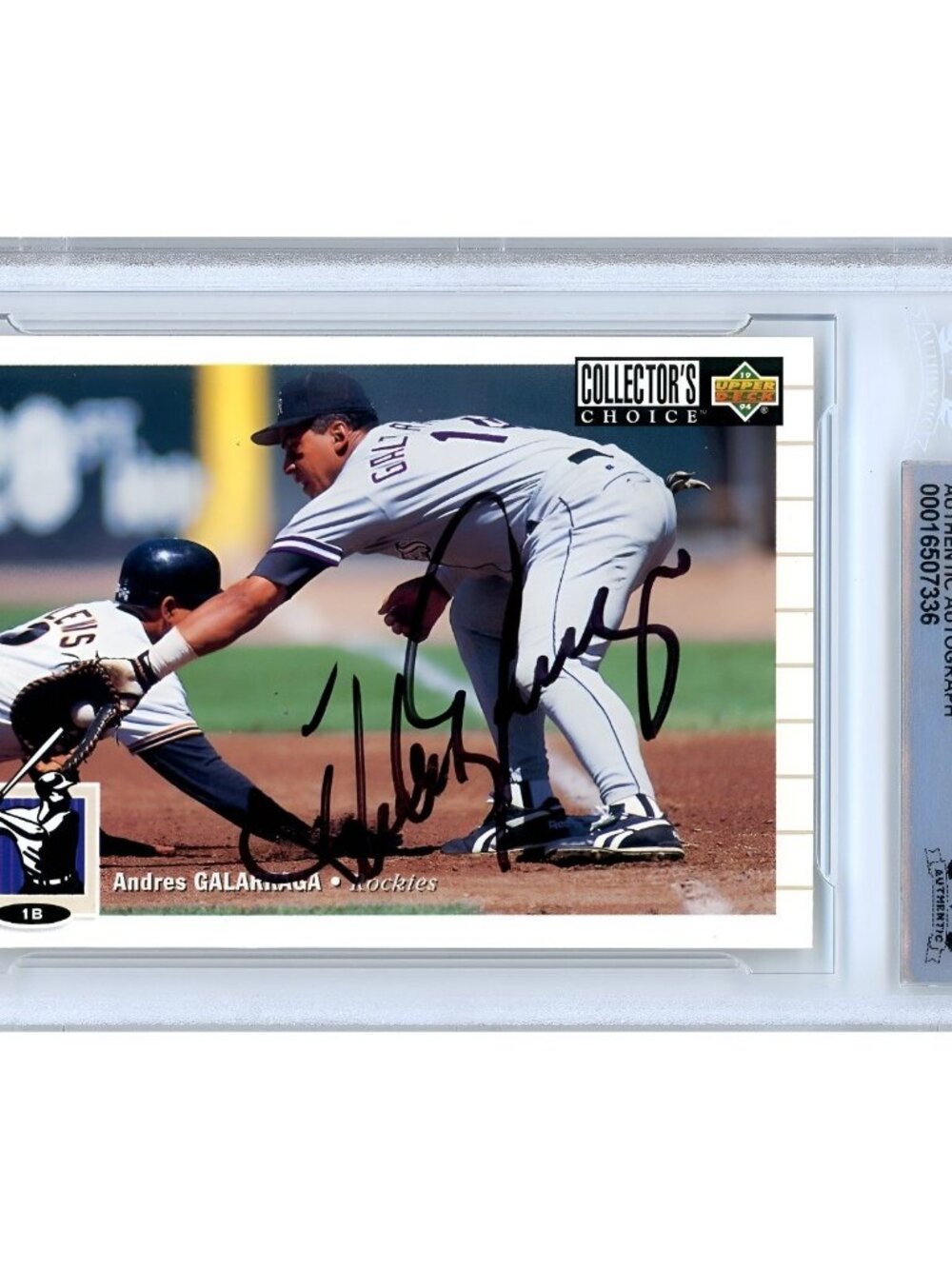 Andres Galarraga Signed 1994 Upper Deck Collector's Choice #360 Baseball Card